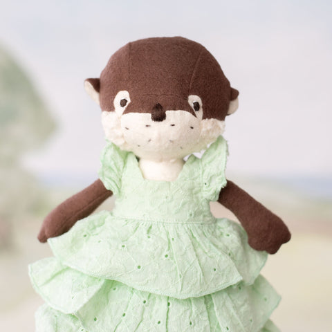 portrait of clara otter wearing foamy rapids gown