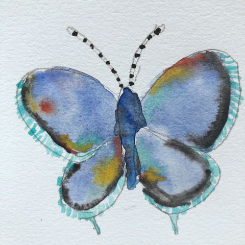 Eastern Tailed Blue Butterfly Illustration