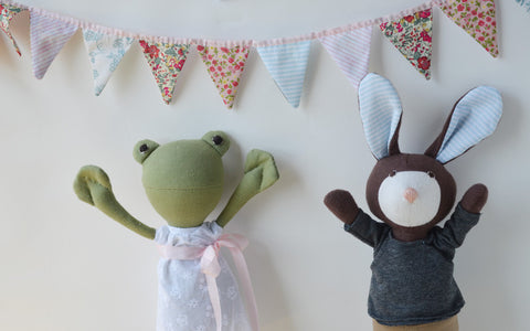 May Day Bunting -- Lucas and Ella made a bunting