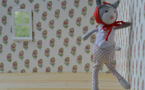 Gracie Cat Cabin Fever Kicking the Wall